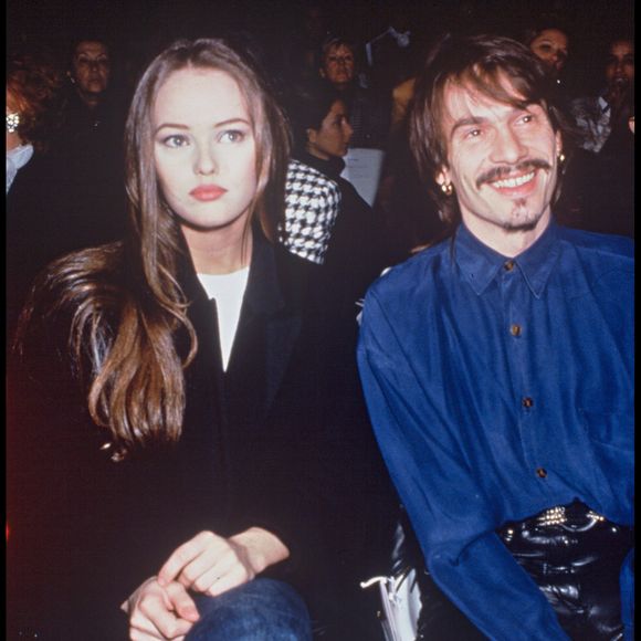 Vanessa Paradis et Florent Pagny au défilé de mode Chanel printemps été 1992 © Bertrand Rindoff Petroff Bestimage