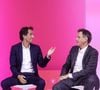 Arthur Sadoun est aussi très ami avec Alexandre Bompard.
Alexandre Bompard, président-directeur général de Carrefour et le président-directeur général de la multinationale française de publicité et de relations publiques Publicis Groupe, Arthur Sadoun durant un débat au salon Viva Technology (VivaTech 2023) au Paris Expo Porte de Versailles à Paris, France, le 15 juin 2023. © Stéphane Lemouton/Bestimage
