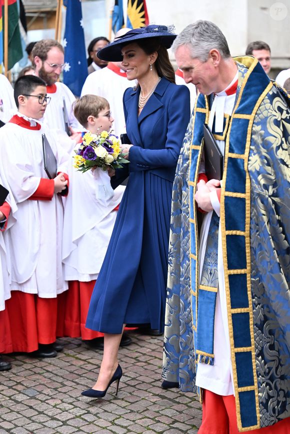 Catherine - Princesse de Galles quitte le service annuel de célébration du Jour du Commonwealth à l'Abbaye de Westminster, Londres. Backgrid UK/ Bestimage