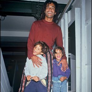 Archives : Yannick Noah, son fils Joakim, sa fille Yelena BERTRAND RINDOFF PETROFF / BESTIMAGE