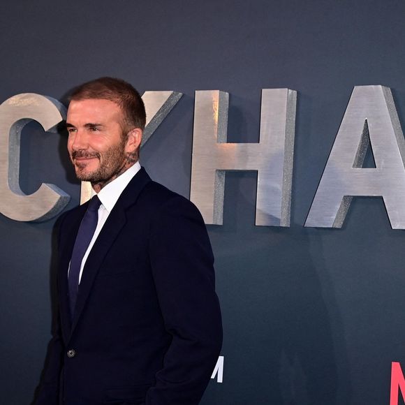 David Beckham à l'avant-première de la série Beckham de Netflix à Londres le 3 octobre 2023. AGENCE / BESTIMAGE