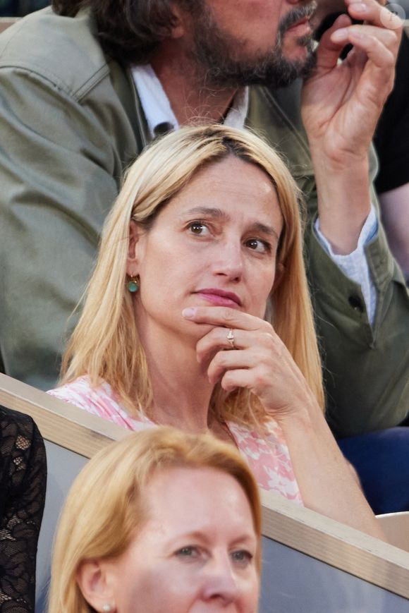 Marie Gillain - Personnalités dans les tribunes des internationaux de France de tennis Roland Garros à Paris le 5 juin 2023.

© Cyril Moreau / Bestimage