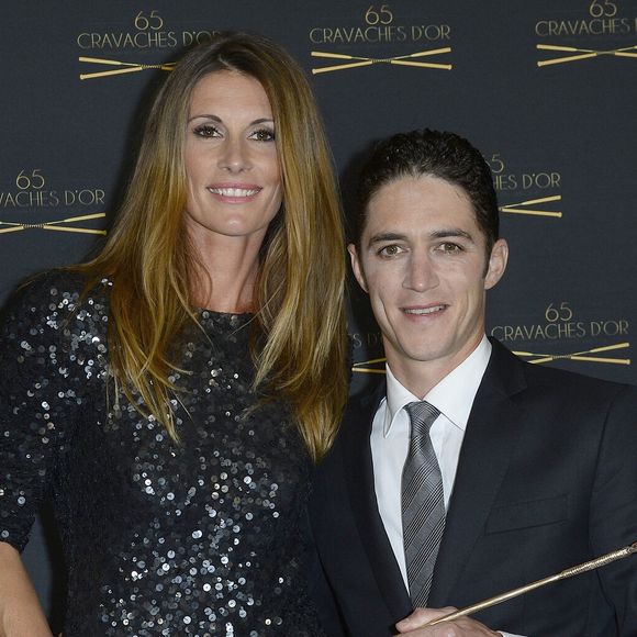 Sophie Thalmann, son mari Christophe Soumillon - 65ème édition des Cravaches d'Or au Théâtre des Champs-Elysées à Paris le 14 mars 2014. © COADIC GUIREC / BESTIMAGE