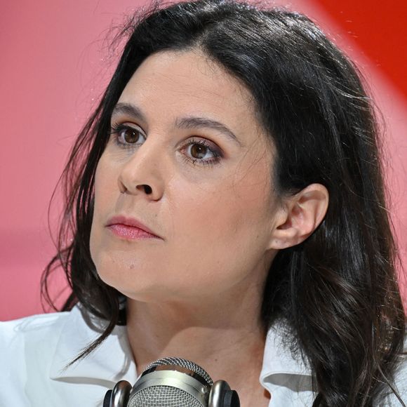 Apolline de Malherbe, Journaliste sur RMC et BFMTV lors d'un face à face pour la matinale avec Marine Le Pen, Présidente du groupe RN à l'Assemblée nationale le 6 mai 2024. Photo par Tomas Stevens/ABACAPRESS.COM