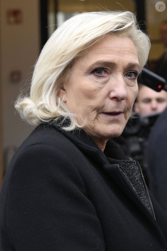 Marine Le Pen (Présidente du Rassemblement National) photographiée avant la réunion du Conseil européen. © Didier Lebrun/Photonews/Bestimage