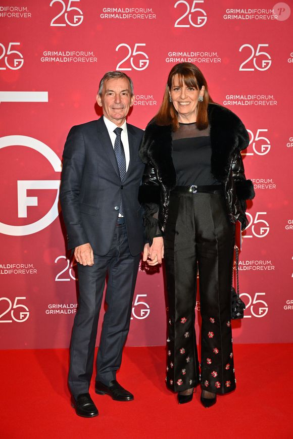 Françoise Gamerdinger, le directeur des Affaires Culturelles de la Principauté - Le prince Albert II de Monaco et la princesse Charlene ont célébré les 25 ans du Grimaldi Forum et inauguré l'extension de l'espace d'exposition accompagné par M. Pierre André Chiappori représentant le ministre d'Etat de la Principauté, M. Henri Fissore, le président du Grimaldi, et de Mme Silvie Biancheri, la directrice générale, à Monaco le 16 janvier 2025 © Bruno Bebert/Bestimage
