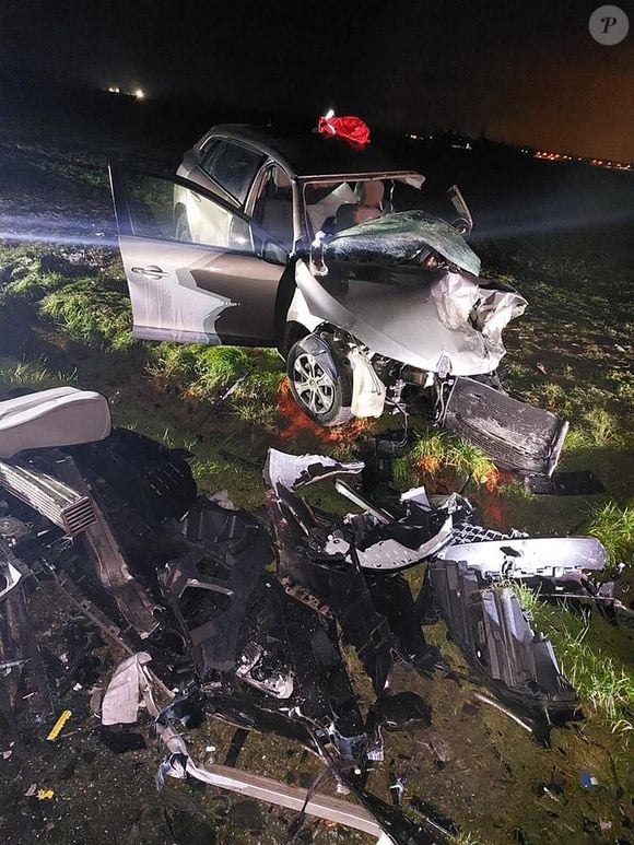 Exclusif - Accident de voitures impliquant Pierre Palmade en Seine-et-Marne samedi 10 février 2023. Vendredi 10 février à 18h45, le comédien et metteur en scène, âgé de 54 ans, se trouvait au volant d'un véhicule Peugeot 3008, sur une route départementale de Seine-et-Marne, à proximité de la forêt de Fontainebleau, lorsqu’un accident a eu lieu