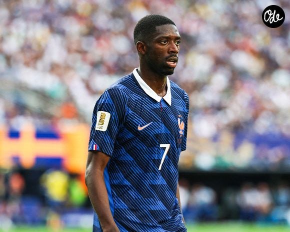 Ousmane Dembélé, joueur de l'équipe de France, lors du match des 16e de finale de la Coupe du monde de la FIFA 2026 opposant la France à la Suède au New York New Jersey Stadium, à East Rutherford, aux États-Unis. (Crédit photo : © William Volcov/ZUMA Press Wire/ABACAPRESS.COM)