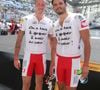Si son histoire avec Laure Manaudou appartient désormais au passé, Frédérick Bousquet continue de partager de nombreux moments avec son frère, Florent Manaudou. 

Exclusif - Frédérick Bousquet, Florent Manaudou - Arrivée de l'étape du coeur 2017 au profit de l'association "Mécénat Chirurgie Cardiaque" - Stade Orange Vélodrome - Marseille le 22 juillet 2017. © CVS/Bestimage