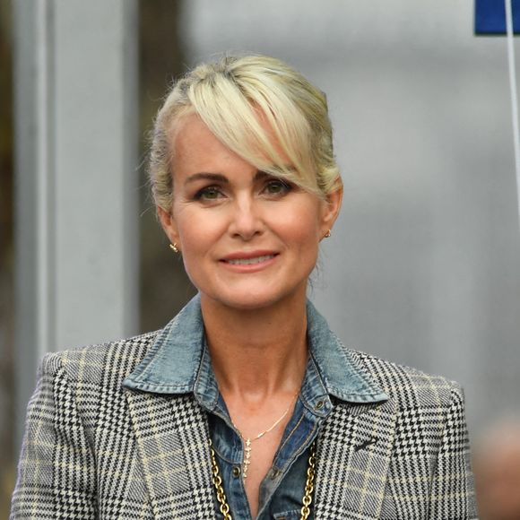 Laeticia Hallyday lors de l'inauguration de l'esplanade Johnny Hallyday devant l'Accor Arena, a Paris, France, le 14 Septembre 2021. Photo par Karim Ait Adjedjou/Avenir Pictures/ABACAPRESS.COM