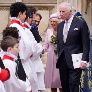 Le roi Charles III d'Angleterre et Camilla Parker Bowles, reine consort d'Angleterre - La famille royale d'Angleterre célèbre le 76ème Commonwealth Day à l'abbaye de Westminster à Londres le 10 mars 2025. (Julien Burton / Bestimage).