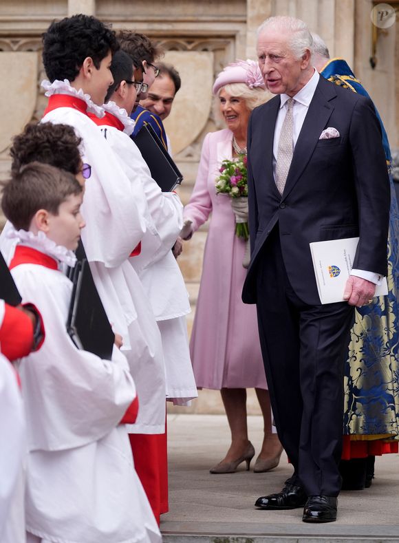 Le roi Charles III d'Angleterre et Camilla Parker Bowles, reine consort d'Angleterre - La famille royale d'Angleterre célèbre le 76ème Commonwealth Day à l'abbaye de Westminster à Londres le 10 mars 2025. (Julien Burton / Bestimage).