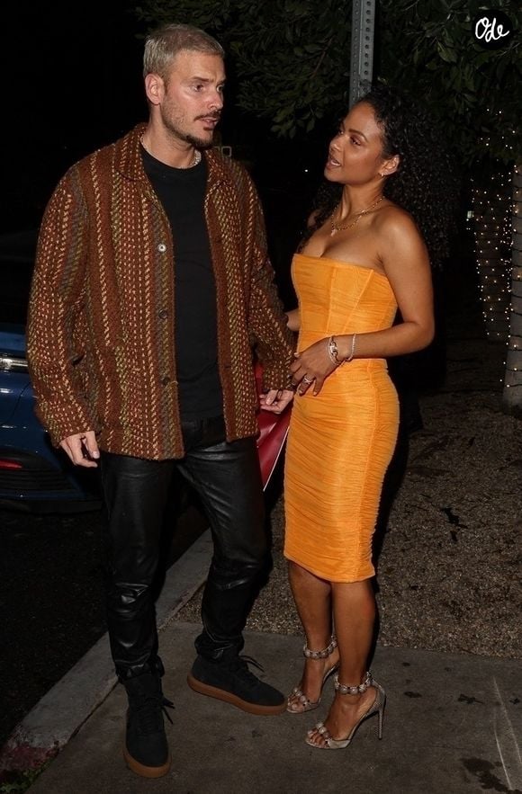 Christina Milian et son mari M. Pokora (Matt Pokora) à la sortie du restaurant Catch Steak House à West Hollywood, Los Angeles, Californie, Etats-Unis, le 6 janvier 2023. 
Backgrid USA / Bestimage