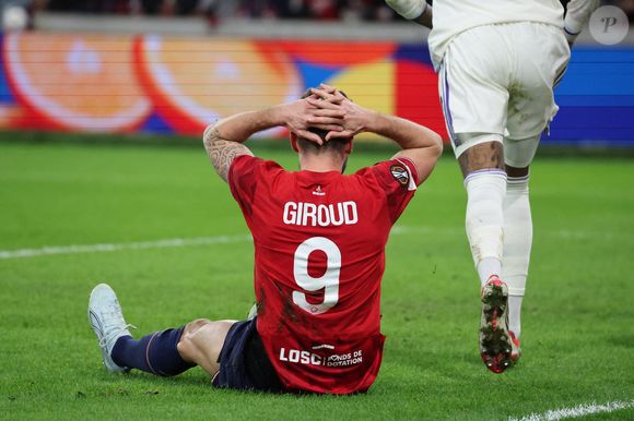 Olivier GIROUD (LOSC Lille) lors du match LOSC Lille vs Aston Villa FC, UEFA Europa League 8ème de finale aller, Decathlon Arena stade Pierre Mauroy, le 12 mars 2026 - © Laurent Sanson / PsnewZ