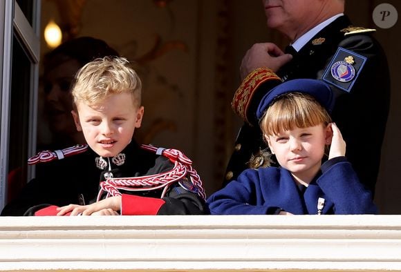 La famille princière de Monaco au balcon du palais, à l'occasion de la Fête Nationale de Monaco. Le 19 novembre 2023
© Dominique Jacovides-Bruno Bebert / Bestimage