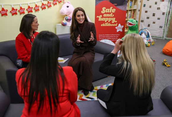 Catherine (Kate) Middleton, princesse de Galles, visite une unité mère-enfant (MBU) d'Action for Children à la prison HMP Styal de Wilmslow, Royaume Uni, le 11 février 2025. © Phil Noble/WPA-Pool/Bestimage
