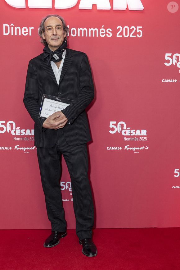 Alexandre Desplat - Photocall du dîner des nommés 2025 pour la cérémonie des Cesar au Fouquet's à Paris le 10 février 2025 © Olivier Borde /Bestimage