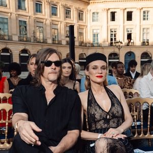 Diane Kruger, son fiancé Norman Reedus - Arrivées au défilé de mode "Vogue World" sur la Place Vendôme lors de la fashion week de Paris, le 23 juin 2024. © Tiziano Da Silva-Pierre Perusseau/Bestimage