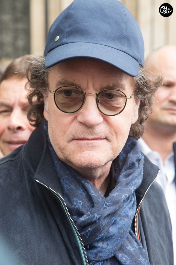 Francis Cabrel assistant aux funérailles de Dick Rivers à l'église Saint-Pierre de Montmartre à Paris, en France, le 2 mai 2019. Photo : ABACAPRESS.COM