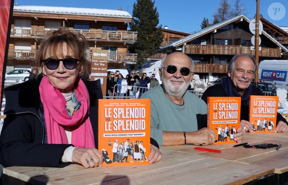 Rencontré grâce à la troupe du Splendid 
Marie-Anne Chazel, Gérard Jugnot, Jean-Pierre Lavoignat lors d'une séance d'e dédicaces du livre Le Splendid par le Splendid, nous nous sommes tant marrés ! au 28ème Festival International du Film de Comédie de l'Alpe d'Huez, France, le 14 janvier 2025. © Dominique Jacovides/Bestimage