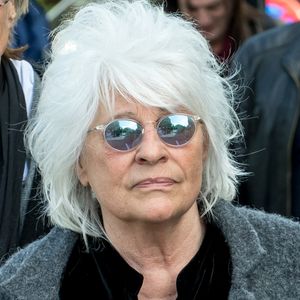 Belgique, Bruxelles, 17 mai 2018 - Cérémonie d'enterrement de la chanteuse belge Maurane (Claudine Luypaerts) - chanteuse française Catherine Lara Photo by Danny Gys / Reporters/ABACAPRESS.COM