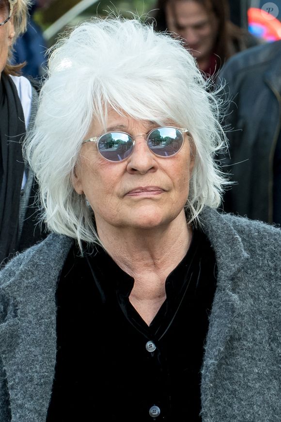 Belgique, Bruxelles, 17 mai 2018 - Cérémonie d'enterrement de la chanteuse belge Maurane (Claudine Luypaerts) - chanteuse française Catherine Lara Photo by Danny Gys / Reporters/ABACAPRESS.COM