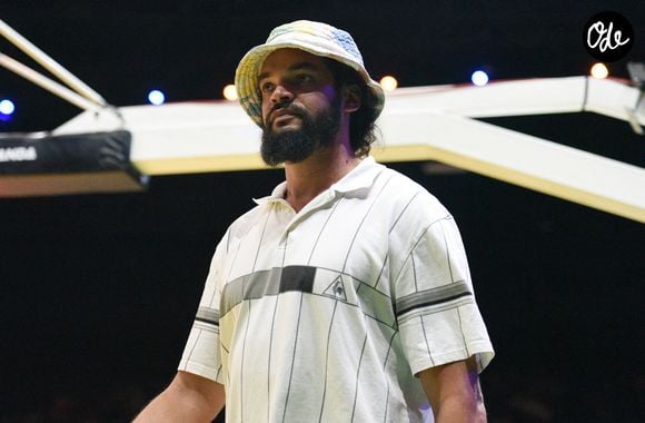 Joakim Noah, double All-Star de la NBA et ancien joueur des Chicago Bulls, lors du match de la saison 4 de la BAL 2024 opposant le Petro de Luanda aux Fus de Rabat à la SunBet Arena de Pretoria, le 9 mars 2024