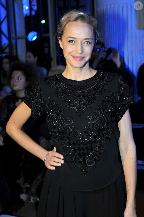 Hélène de Fougerolles - People au défilé Haute Couture Zuhair Murad Printemps-Eté 2016 à l'hôtel Potocki à Paris, le 27 janvier 2016. © Rachid Bellak/Bestimage