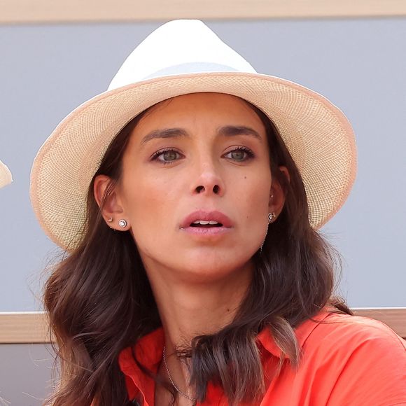 Marine Lorphelin (Miss France 2013) en tribunes lors des Internationaux de France de tennis de Roland Garros 2023, à Paris, France, le 9 juin 2023. © Jacovides-Moreau/Bestimage