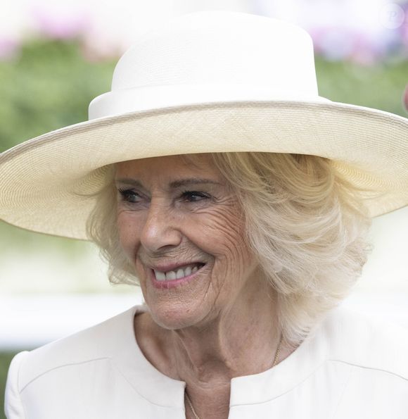 26 juillet 2025 - Réunion du King George & Queen Elizabeth Stakes à Ascot, en présence de Sa Majesté la Reine Camilla (Camilla Parker Bowles, reine consort d'Angleterre). GOFF  / BESTIMAGE