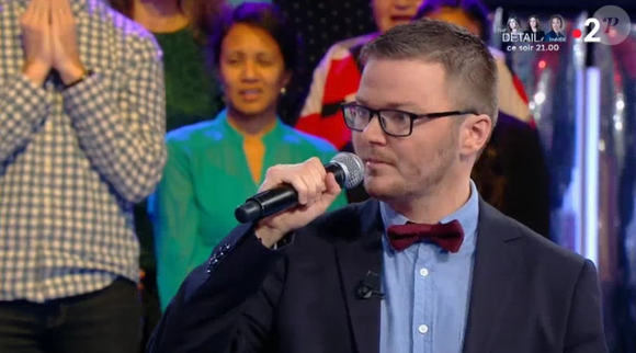 Auprès de nos confrères de "Télé-Loisirs", la musicienne assume avoir des "chouchous", citant notamment Coline, Renaud, Hervé, Benoît et le "touchant" Pierre-Yves.

Renaud, éliminé de "N'oubliez pas les paroles" (France 2) lundi 14 janvier 2019 après 55 participations et 391 000 euros de gains.