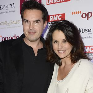 Faustine Bollaert et Maxime Chattam - Soirée de lancement J-68 de la 95ème édition du Prix d'Amérique Opodo à l'Hippodrome de Paris-Vincennes, le 24 novembre 2015. Un T-shirt Repetto sera mis en vente dans le cadre de cet événement, l'intégralité des bénéfices sera reversée à l'association Petits Princes qui réalise les rêves des enfants malades. © Guirec Coadic/Bestimage