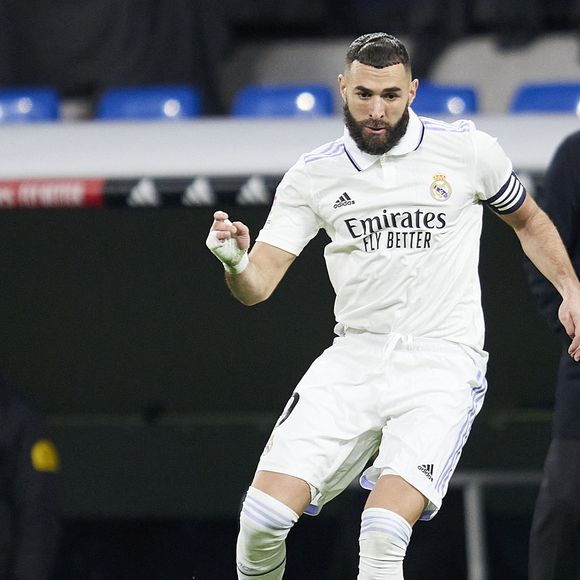 Karim Benzema du Real Madrid lors du match de football de la Liga opposant le Real Madrid et le Real Soceiedad au stade l'Estadio Santiago Bernabeu à Madrid, Espagne, le 29 janvier 2023. Le match s'est terminé sur un match nul 0-0. Ruben Albarran/Zuma Press/Bestimage