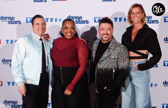 Le jury : Jean-Marc Généreux, Mel Charlot, Chris Marques, Fauve Hautot - Photocall du lancement de la saison 2025 de l'émission "Danse avec les stars" (DALS) au siège de TF1 à Boulogne-Billancourt le 16 janvier 2025. © Christophe Clovis / Bestimage