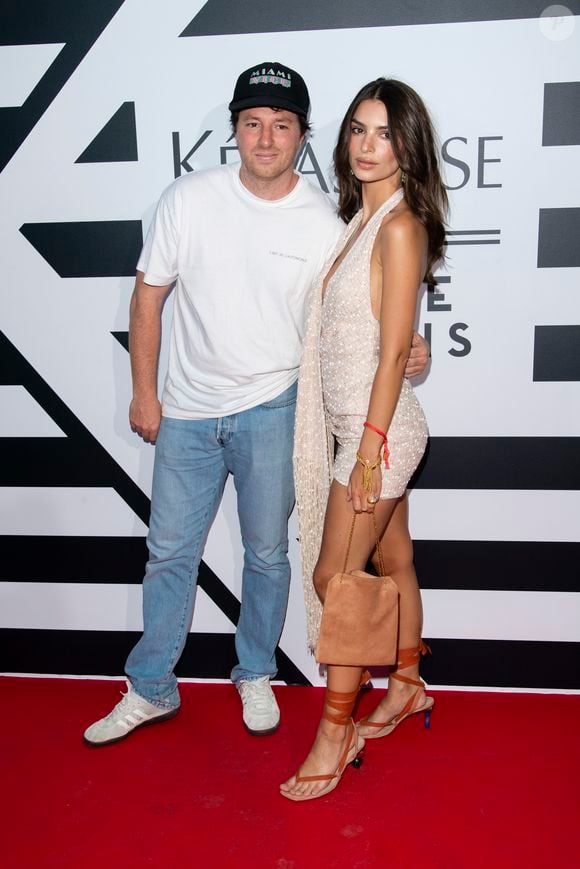 Jean Imbert et Emily Ratajkowski - Soirée Kerastase au port Debilly à Paris le 26 juin 2019. © Pierre Perusseau/Bestimage