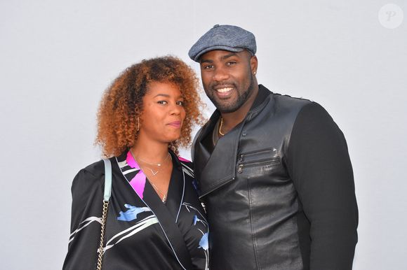 Luthna Plocus et son compagnon Teddy Riner - People au défilé de mode "Léonard Paris", collection prêt-à-porter automne-hiver 2018/2019, à Paris. Le 5mars 2018
© CVS-Veeren / Bestimage