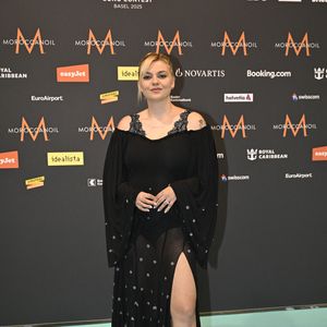 Louane le 13 mai 2025 à Bâle en Suisse lors de la demi-finale de l'Eurovision © Baden Roth/ZUMA Press Wire @Jessica Gow / TT / Code 10070