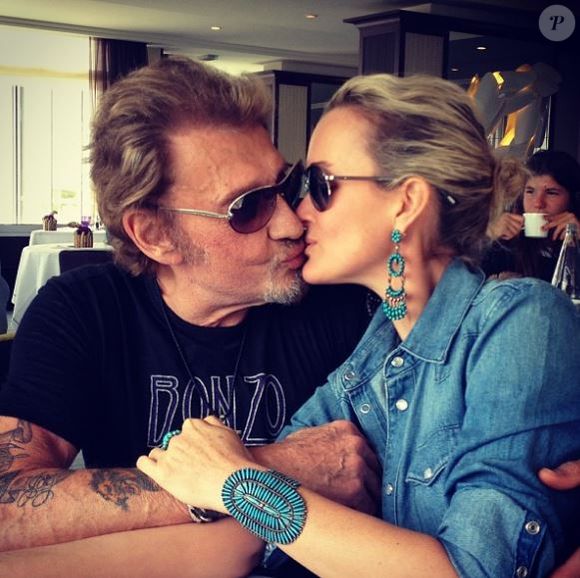 Laeticia et Johnny Hallyday sur Instagram le 1er juillet 2013.