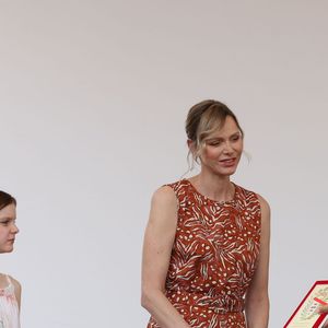 La princesse Charlène de Monaco et le prince Jacques et la princesse Gabriella - Cérémonie d'ouverture de la 6ème édition des Rencontres des Sites Historiques Grimaldi de Monaco, et remise des Trophées aux Officiels le 14 juin 2025. 
© Caudia Albuquerque / Bestimage