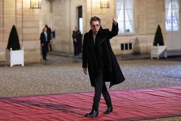 Le musicien français Jean-Michel Jarre arrive pour assister à une réunion des chefs d'État européens en marge du Sommet d'action sur l'intelligence artificielle (IA), au palais de l'Élysée, à Paris, le 10 février 2025. Photo par Raphael Lafargue/ABACAPRESS.COM