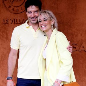 Elodie Gossuin et son mari Bertrand Lacherie au village lors des Internationaux de France de Tennis de Roland Garros 2022 à Paris, France, le 5 juin 2022. © Dominique Jacovides/Bestimage