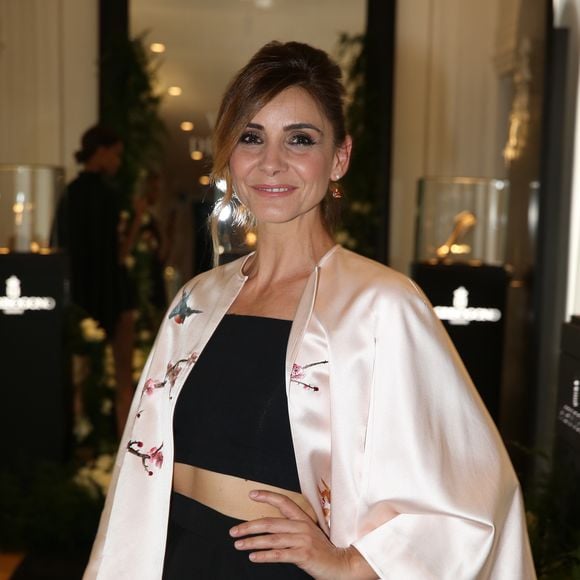 Exclusif - Clotilde Courau - Dîner privé dans le showroom Degrisogono à l'occasion du lancement d'une nouvelle collection de Haute Joaillerie "Melody of Diamonds" à Paris le 5 juillet 2017. © RACHID BELLAK / BESTIMAGE