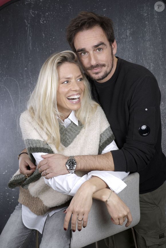 Exclusif - Kevin Levy et sa compagne Aurore Delplace lors de l'enregistrement de l'émission "Chez Jordan de Luxe" à Paris le 18 décembre 2024.© Cédric Perrin/Bestimage