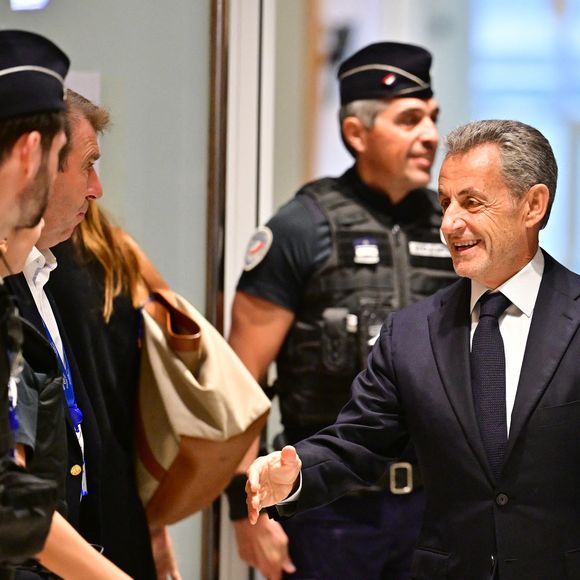Nicolas Sarkozy au Tribunal judiciaire (Batignolles, 32ème chambre correctionnelle) pour l'annonce de la décision dans le cadre du procès Lybien le 25 septembre 2025.

© Christian Liewig / Bestimage