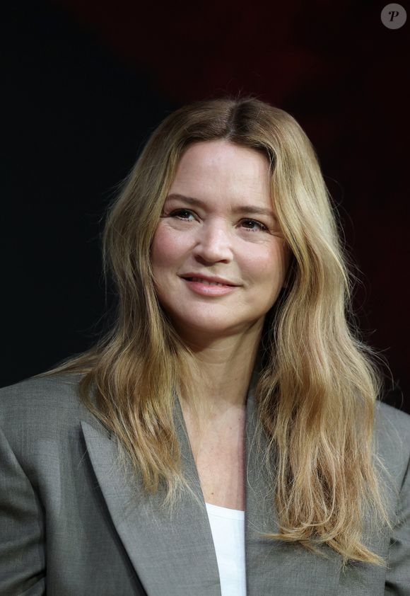 Virginie Efira lors d'une conversation avec V.Efira et C.Mastroianni dans le cadre de la 22ème édition du Festival International du Film de Marrakech, Maroc, le 30 novembre 2025. © Dominique Jacovides/Bestimage