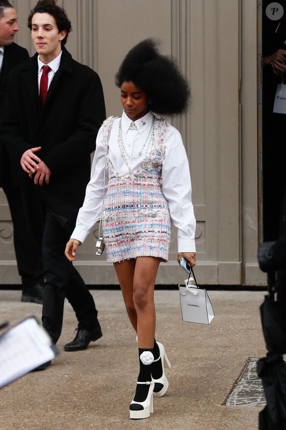 Joyce Cisse - Les célébrités au défilé Chanel "Collection Haute Couture Printemps/Eté 2025" lors de la Fashion Week de Paris (PFW), le 28 janvier 2025
© Christophe Clovis / Bestimage