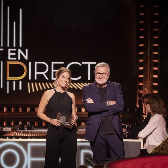 Léa Salamé, Laurent Ruquier lors de la dernière émission de L.Ruquier pour "On Est En Direct (OEED)", présentée par L.Ruquier et L.Salamé, et diffusée en direct sur France 2, à Paris, France, le 4 juin 2022. © Jack Tribeca/Bestimage