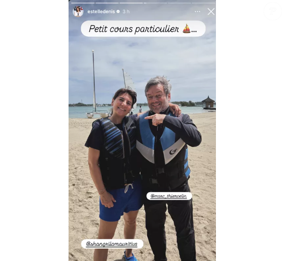 Estelle Denis partage des images de ses vacances paradisiaques avec Marc Thiercelin.