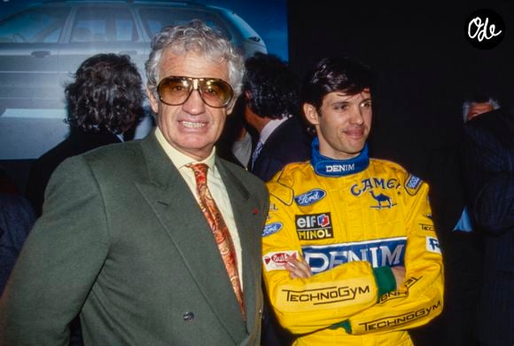 Archives - Jean-Paul Belmondo et son fils Paul Belmondo lors du lancement de la" Benetton Ford F1 à Paris. Février 1993
© DPPI / Panoramic / Bestimage