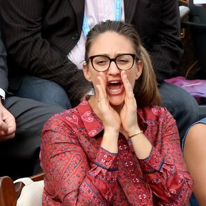 Mary Pierce dans les tribunes de Roland Garros le 26 mai 2016. © Dominique Jacovides / Bestimage